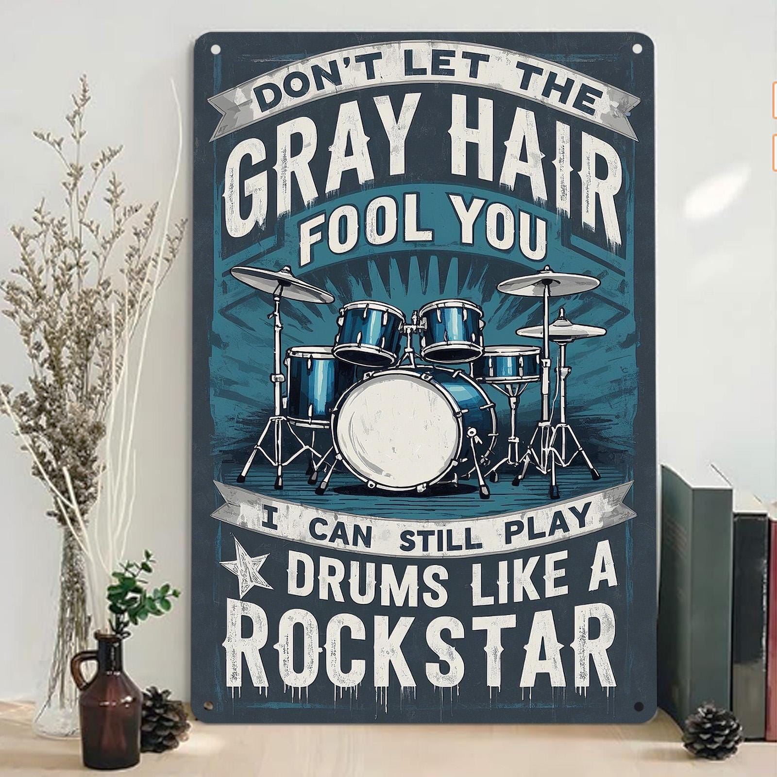 Funny Gardening Plant Lover Metal Sign: Rustic Home Decor