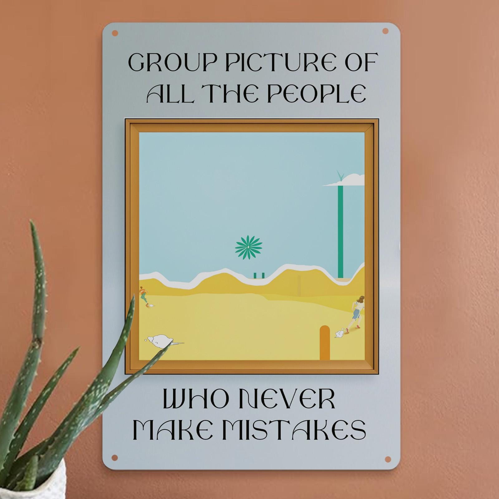 Funny "No Mistakes" Quote Tin Sign - Humorous Rustic Wall Decor