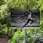 Plaque Métal Citation Course Rétro | Décoration Sportive Inspirante
