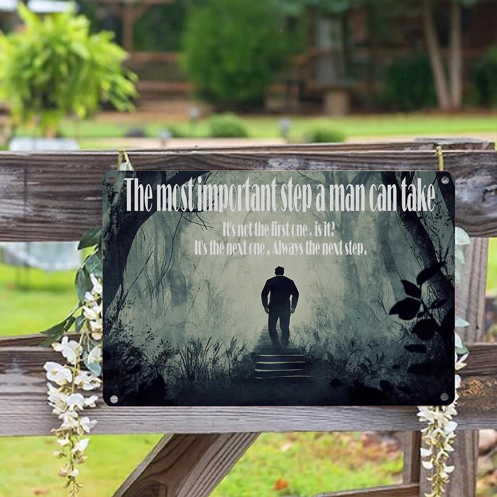 Motivational Quote Metal Sign: Inspirational Wall Art (8x12)