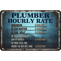 Funny Plumber Metal Sign: Retro Humor Wall Art for Man Cave