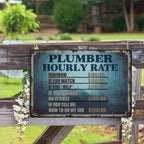Plaque Métal Plombier Amusant | Déco Murale Rétro Humour pour Cave à Hommes
