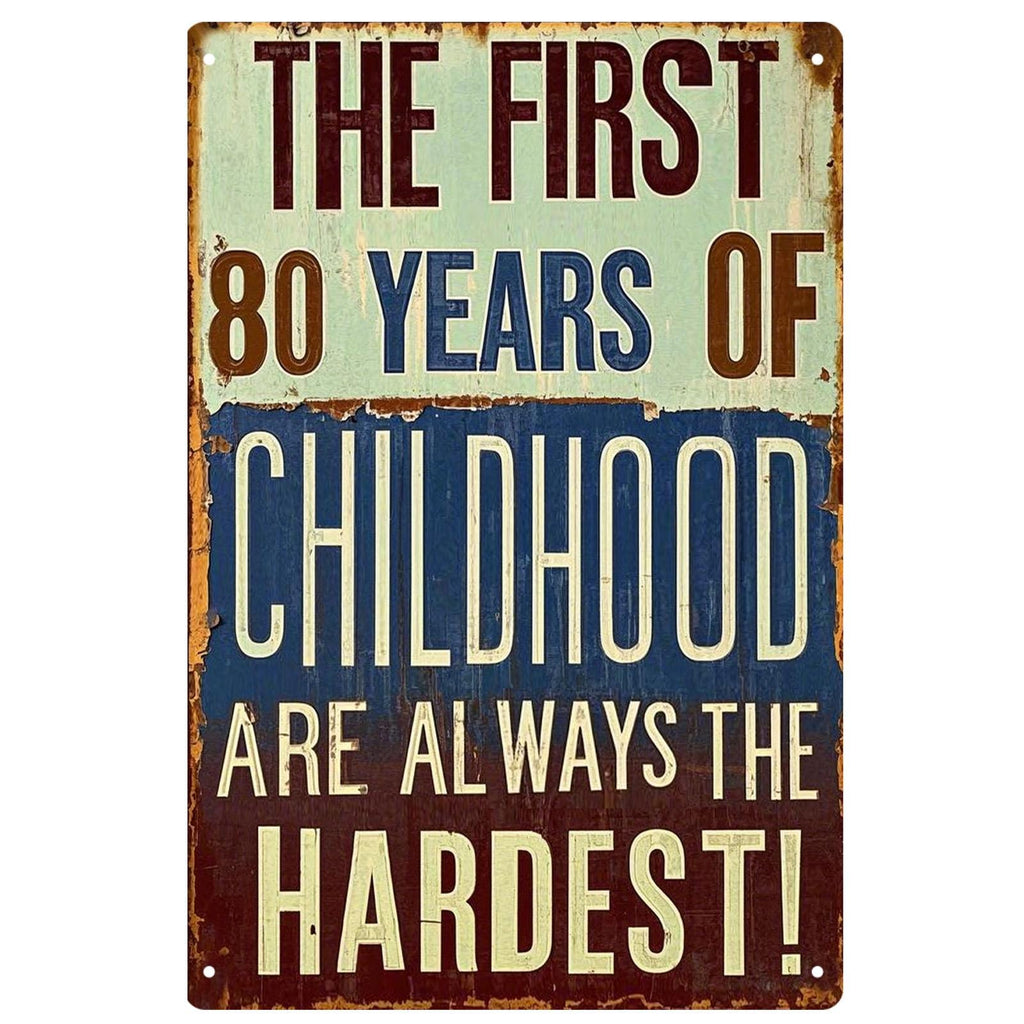 Funny Deer Hunting Metal Sign: Rustic Man Cave Decor