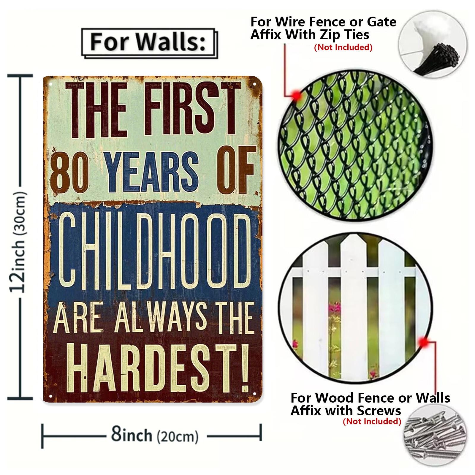 Funny Deer Hunting Metal Sign: Rustic Man Cave Decor