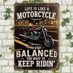 Plaque Métal Moto | Décoration Rétro Garage BikerCitation Inspirante