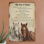 Panneau en métal vintage pour les amoureux des chevaux | Citations inspirantes d'équipe Décoration rustique de grange