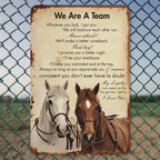 Panneau en métal vintage pour les amoureux des chevaux | Citations inspirantes d'équipe Décoration rustique de grange