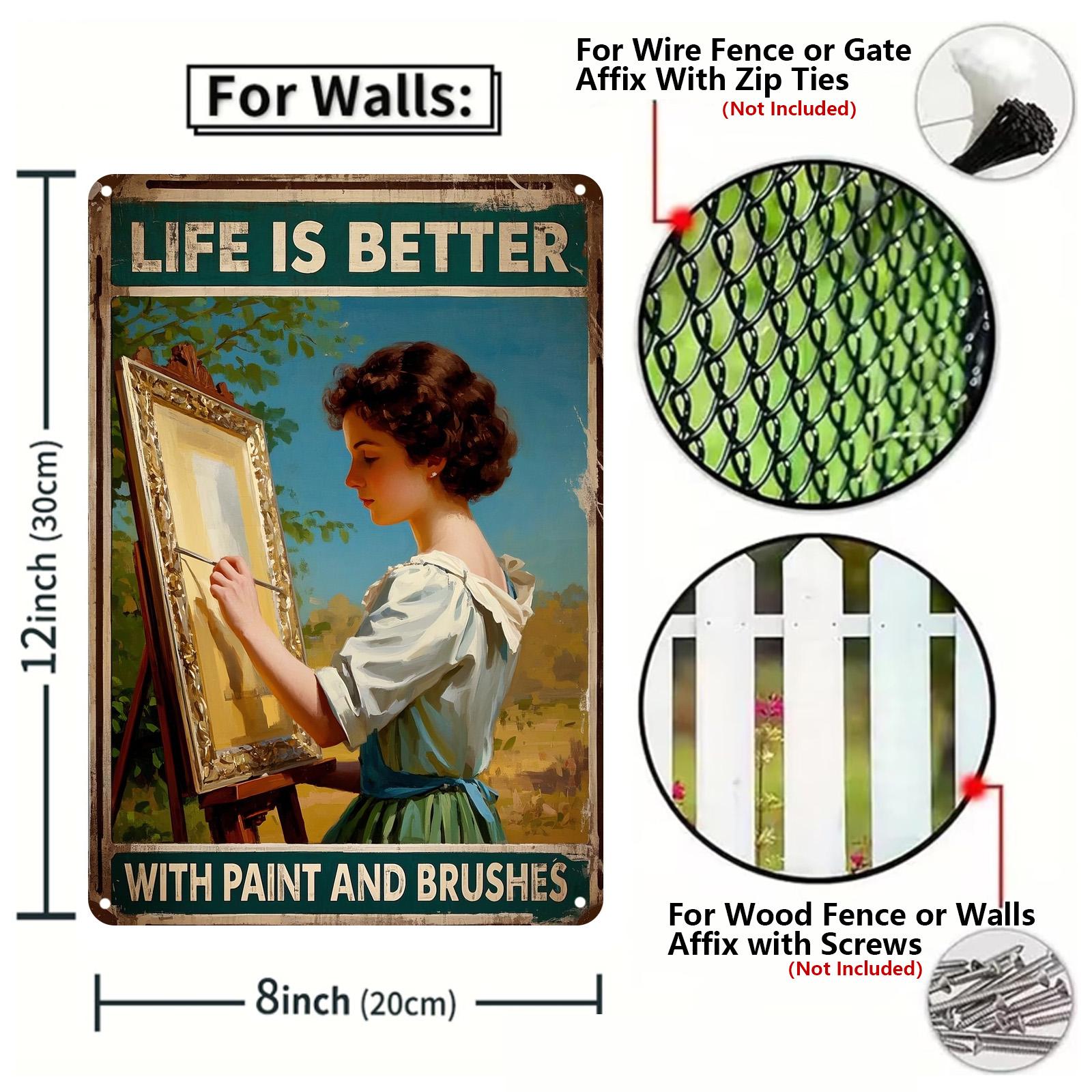 Funny Deer Hunting Metal Sign: Rustic Cabin Lodge Decor