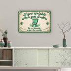 If You Sprinkle... Metallschild | Garage & Werkstatt Deko