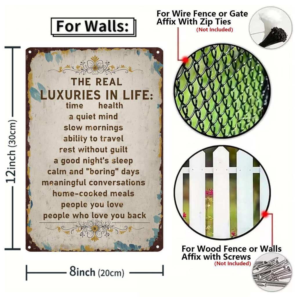 Rustic Farmhouse Metal Sign: Inspirational Wall Decor