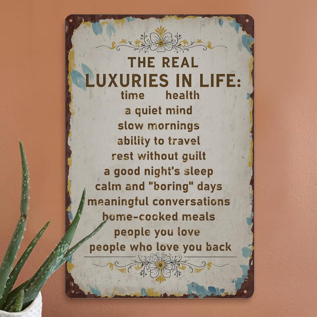Rustic Farmhouse Metal Sign: Inspirational Wall Decor