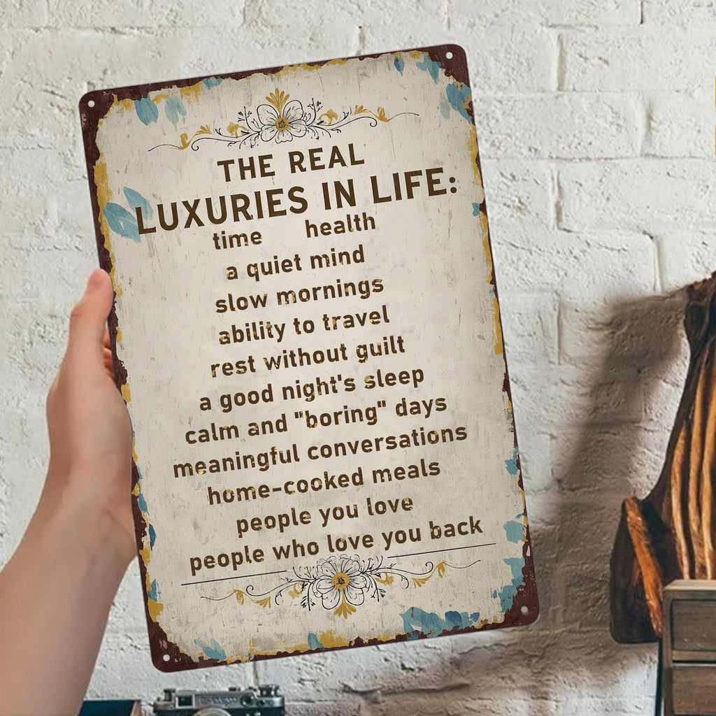 Rustic Farmhouse Metal Sign: Inspirational Wall Decor