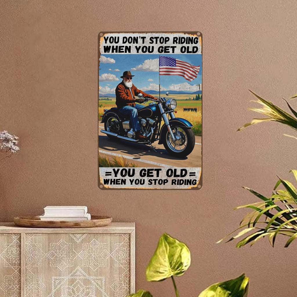 Vintage Motorrad Metallschild | Rustikale Garage Herrenzimmer Deko