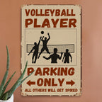 Vintage Volleyball Parkplatz Metallschild | Lustige Sport Garage Deko