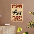 Vintage Volleyball Parkplatz Metallschild | Lustige Sport Garage Deko