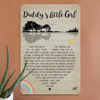 Vintage Daddy's Girl Poem Metal Sign: Daughter Gift from Dad