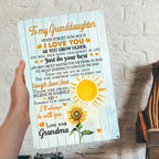 Sunflower Granddaughter Metal Sign: Love You Always, Grandma Gift