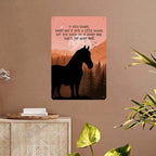 Panneau Métal Cheval Rustique | Citation Inspirante, Décor Western (20x30 cm)