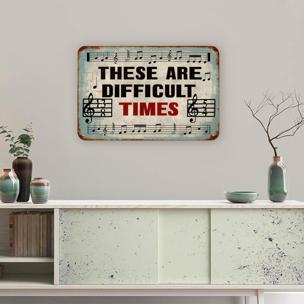 Funny Musician Metal Sign: Retro Bar, Home Studio Decor