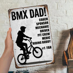 BMX Dad Metallschild | Lustige Fahrrad Wandkunst, Garagendekoration