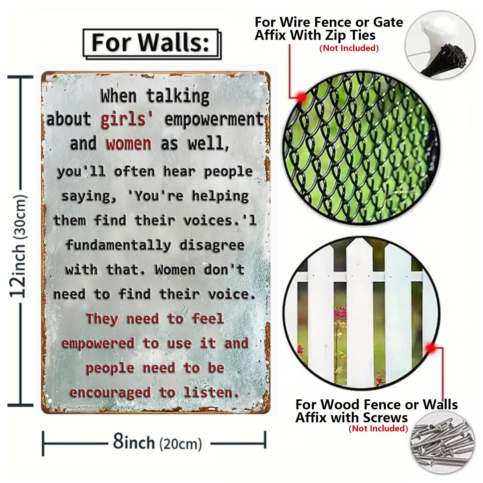 Empowerment Quote Metal Sign: Inspirational Office Wall Art