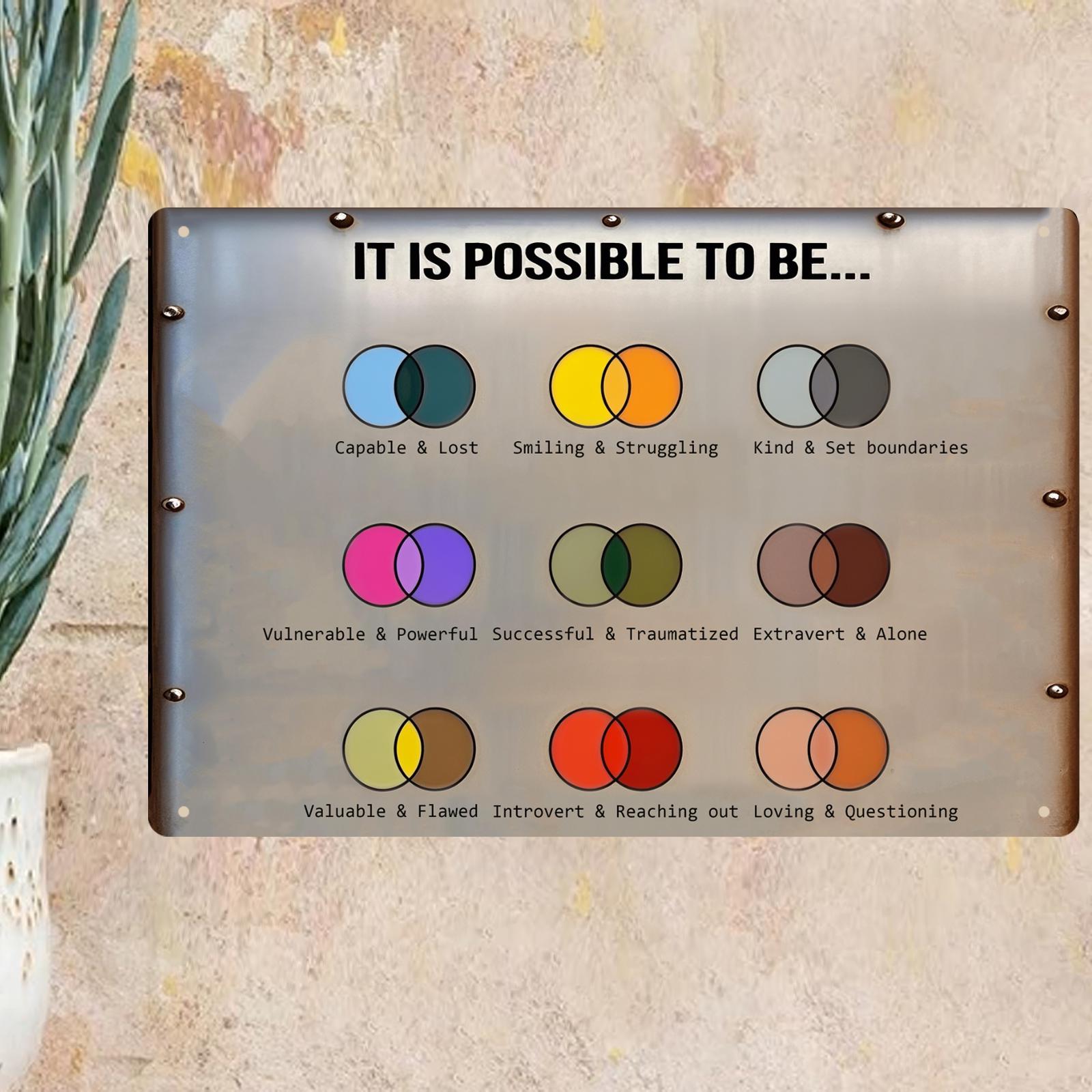 Motivational Metal Sign: Inspirational Rustic Office Decor