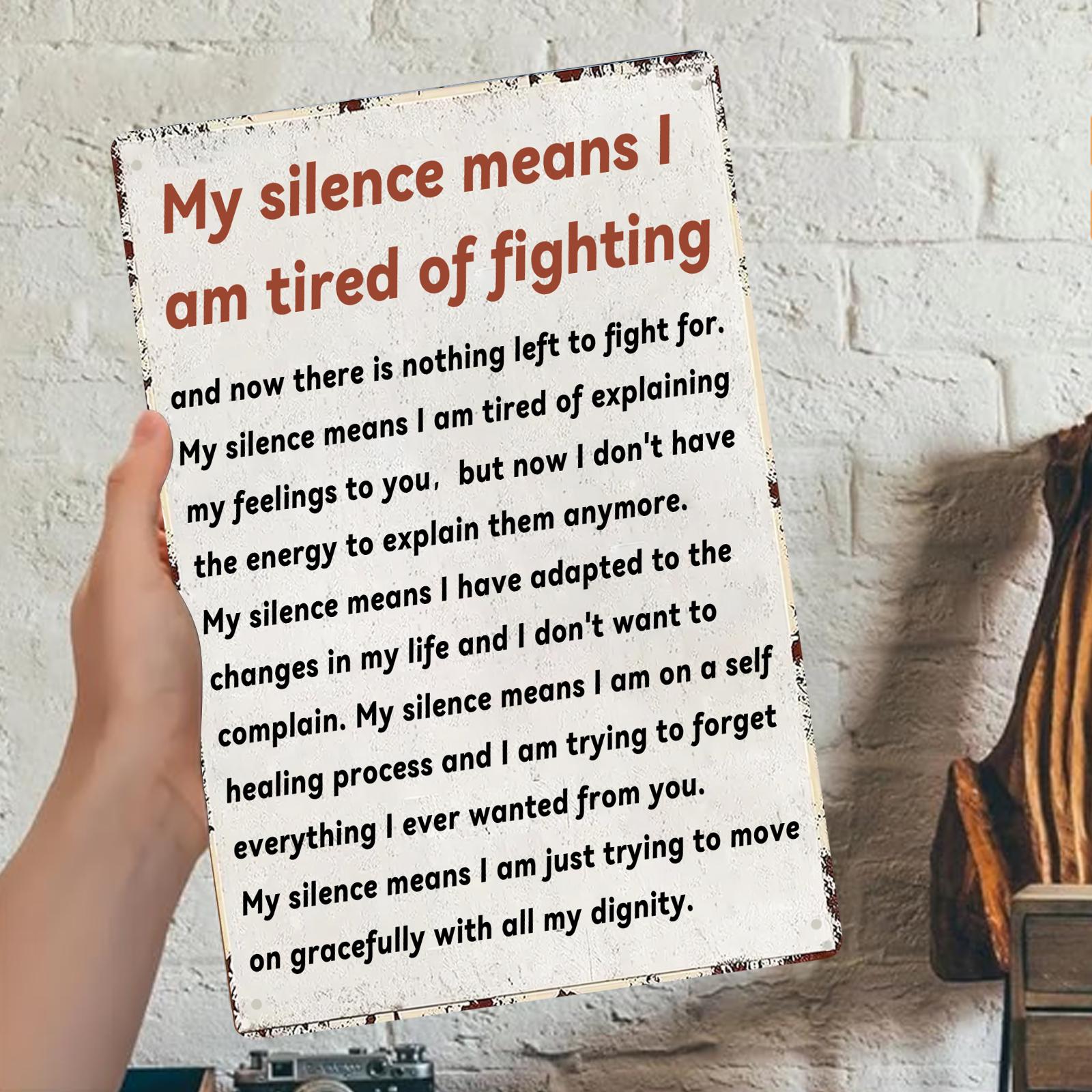 Inspirational Quote Metal Sign: Rustic Vintage Home Office Decor