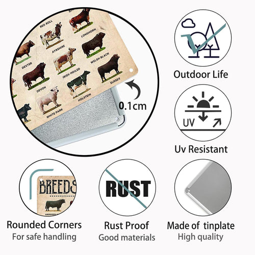 Deer Hunting Metal Sign: Rustic Lodge Cabin Wall Decor