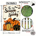 Spooky Pumpkin Metal Sign: Halloween Porch Decor, Farmhouse Fall Art