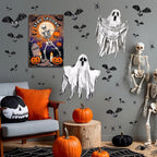 Stay Spooky Skelett Metallschild | Halloween Kürbislaterne Veranda DekoVintage Spooky W…