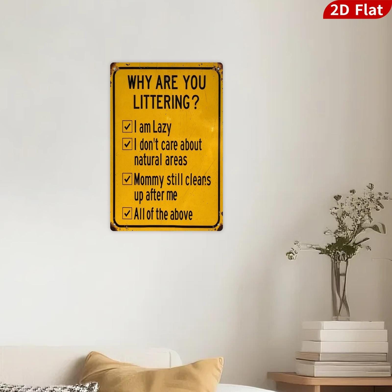 Funny Deer Hunting Metal Sign: Rustic Cabin Decor, Environmental Humor