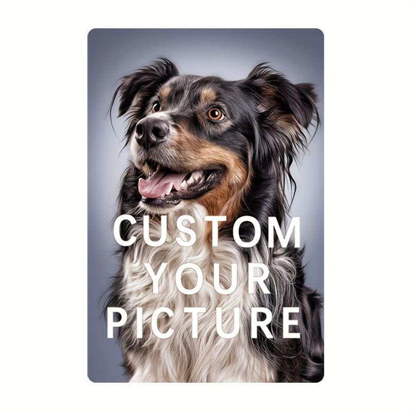 Panneau métallique personnalisé pour photo d'animal de compagnie | Décoration pour amoureux des chiens