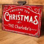 Weihnachtsmetallschild im Vintage-Stil | Charlottes Weihnachtsdeko