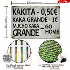 Panneau Métal Drôle Kakita, Décoration de Bar Kaka Grande