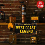 Vintage Style Metal Los Angeles License Plate, West Coast Legend Sign