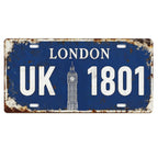 Cartel de matrícula de Londres (Reino Unido), decoración vintage para el hogar del Big Ben