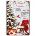 Cardinal Christmas Memorial Metal Sign: Remembrance Holiday Decor