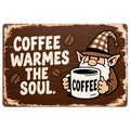 Vintage Elf Kaffee Metallschild | Rustikale Café Küchen Deko