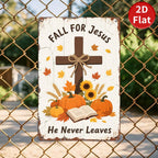 Vintage Herbst-Glaube-Metallschild | Religiöse Thanksgiving-Dekoration