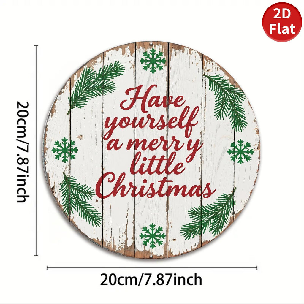 Rustic Christmas Sign: Green Snowflake Holiday Decor, Metal Wall Art