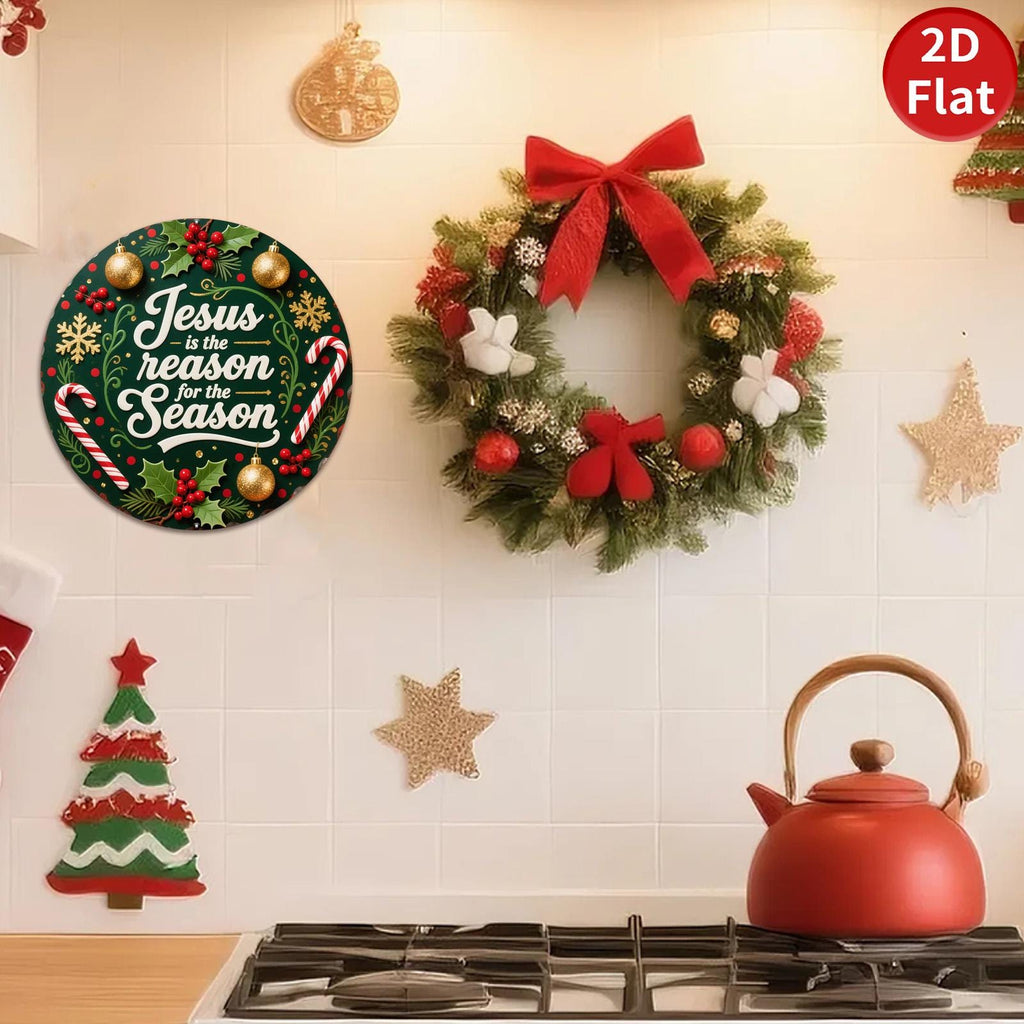 Jesus Reason for Season Christmas Ornament: Religious Holiday Decor