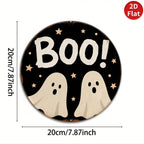 Plaque Murale Métallique Fantôme Boo | Décoration Murale Halloween, Décoration Effrayante