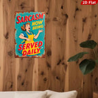 Sarkasmus täglich serviert Metallschild | Retro Humor Küche Bar Deko
