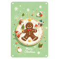Gingerbread Christmas Metal Sign: Festive Holiday Kitchen Decor