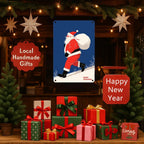 Vintage Santa Claus Metal Sign: Durable Holiday Wall Art