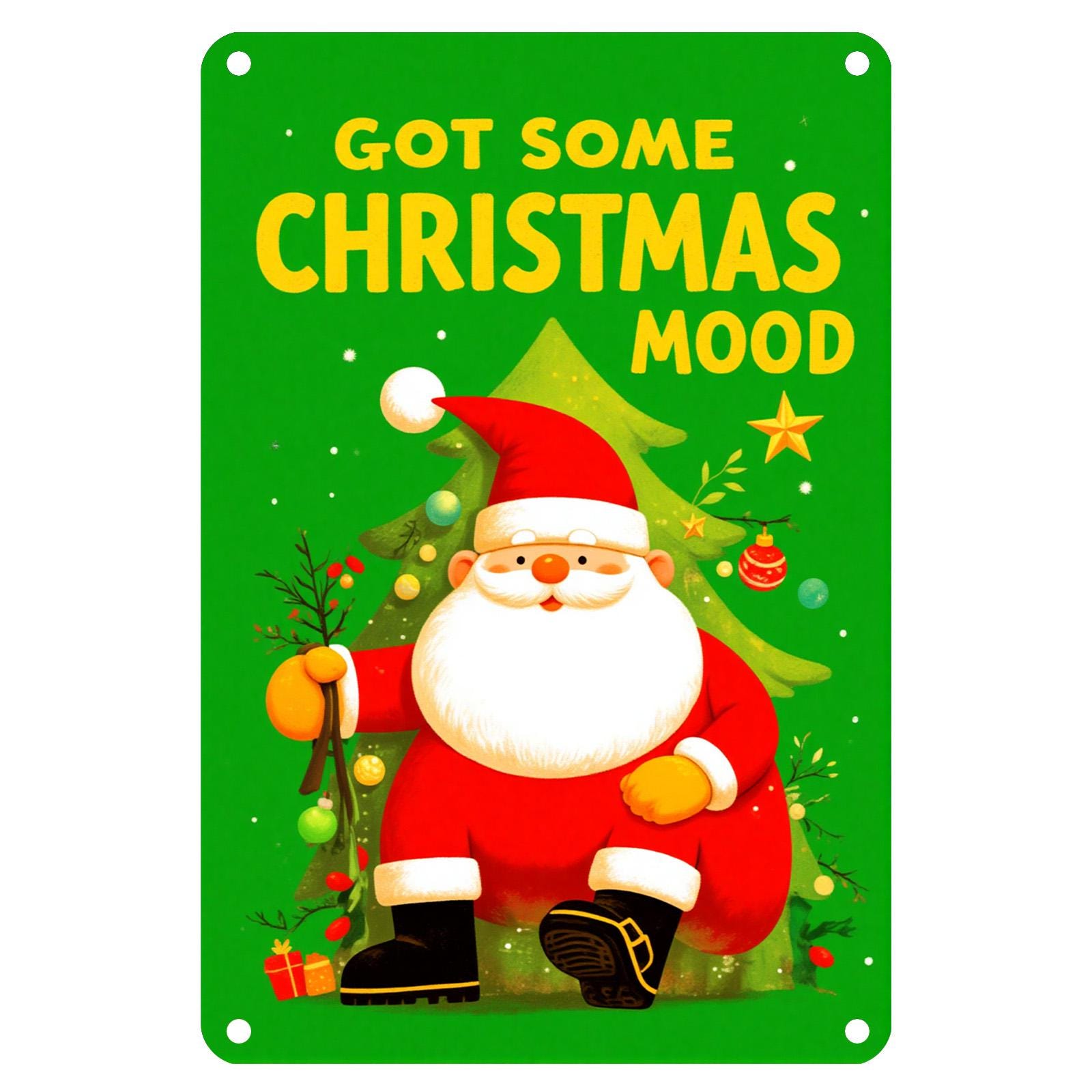 Santa Claus Metal Wall Art: Festive Christmas Holiday Decor