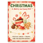 Vintage Santa Claus Bar Sign: Festive Christmas Metal Wall Art