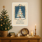 Plaque Métal Sapin de Noël Vintage | Décoration Murale de Noël Rustique