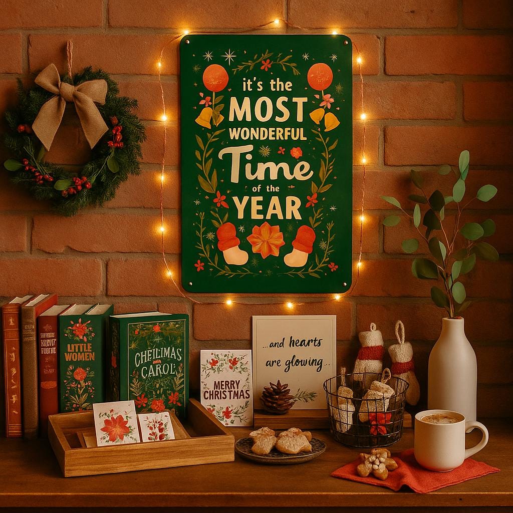 Rustic Christmas Metal Sign: Festive Holiday Wall Decor