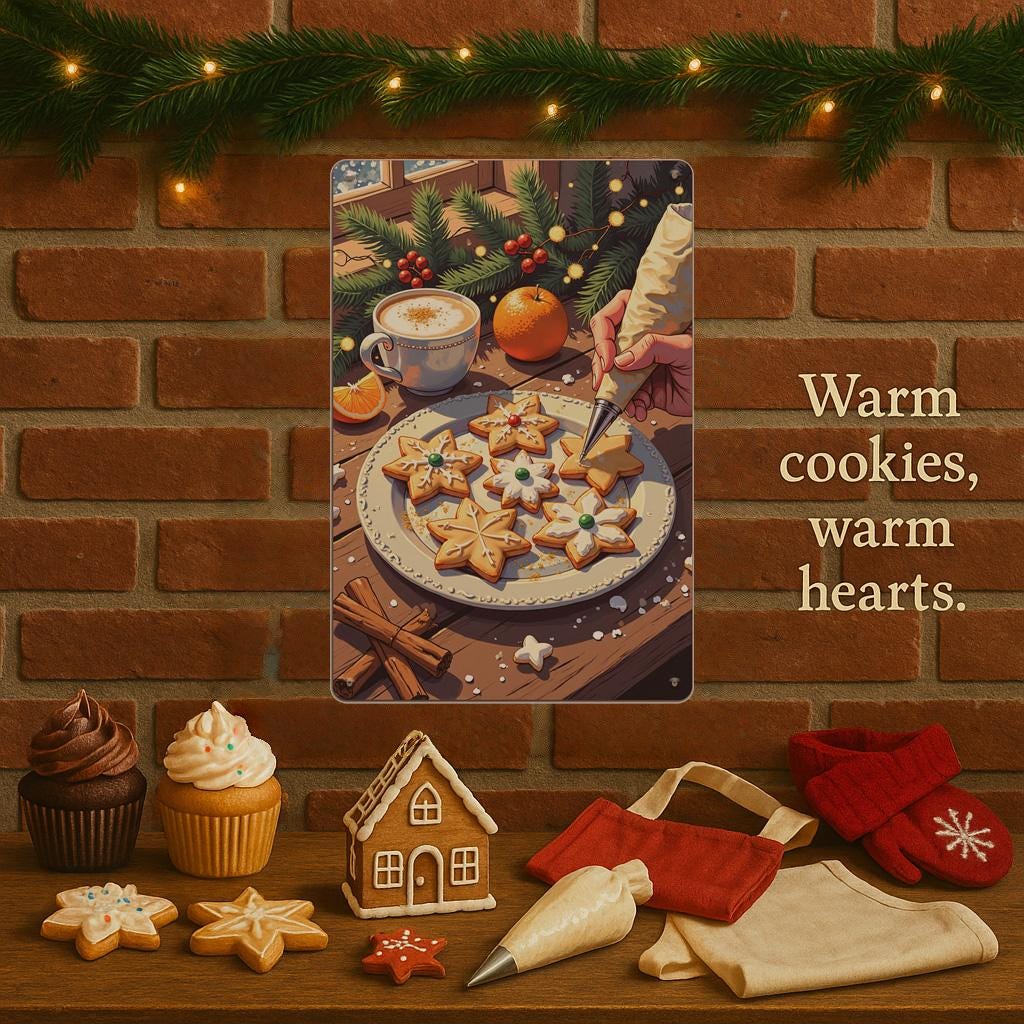 Christmas Cookie Metal Sign: Festive Holiday Kitchen Decor